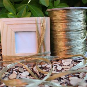 Raffia Ribbon - Shiny Gold